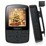 Yoton MP3 Player with Bluetooth 5.2, 64GB, HiFi-Music, with Sports Clip and Independent Volume Button, FM Radio, Earphones Included