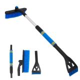 CYDZSW Snow Brush and Ice Scrapers for Car Windshield,Ice Scraper for Freezer,35 Extendable Snow Scraper,Detachable Snow Removal Tool with Ergonomic Foam Grip for Car SUV and Truck (Blue)