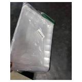 6 Pack Clear Plastic Serving Trays for Party, 9 x 13 Inch - Heavy Duty Plastic Trays for Food - Rectangular Party Serving Trays and Platters - Clear Disposable Trays