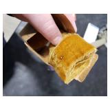 Keypan Gold Velvet Ribbon for Christmas 1-1/2 Inch Wide Handmade Fringe Fabric Ribbons for Gift Wrapping, Baby Shower, Flower Bouquet, 3 Ydars