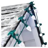 C9 LED Christmas Lights Outdoor, 68 Feet 100 LED Strawberry String Lights with 100 Spring Clamps, Waterproof Commercial Grade Extendable for Outside Roofline Patio Home Xmas Decoration, Pure White