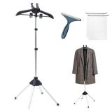 T Shirt Display Stand Clothing Display Rack, Portable Pant Rack Adjustable Garment Rack Jersey Hanger Stand, T-shirt Display Stand for Vendors, Retail, Boutique, Trade Shows, Store, Events, Black