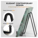 IPAME 12 Inch Large Plate Stands for Display - Metal Picture Frame Easel Stands for Plates, Books, Platters, Plaques, Decor (2 Pack)