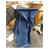 TECHMILLY Slim Laundry Hamper with Adjustable Long Handles, 45L Small Laundry Baskets with Mesh Top, Narrow Dirty Clothes Hamper for Bedroom, Closet, and Bathroom - Navy