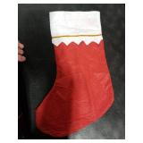 Zubebe 60 Pcs Felt Christmas Stockings - 15 Inch Party Favors Xmas Decoration Rustic Christmas Santa Stockings for Holidays & Anniversaries (White Trim, Red)