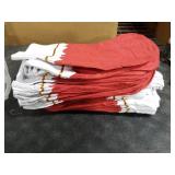 Zubebe 60 Pcs Felt Christmas Stockings - 15 Inch Party Favors Xmas Decoration Rustic Christmas Santa Stockings for Holidays & Anniversaries (White Trim, Red)