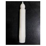 Lezonic Flameless Battery Operated Candlesticks Flickering, 12Pcs White LED Battery Christmas Window Candles, 6 Inch Short Taper Candles Hanging Halloween Floating by Touch, No Remote