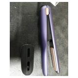 Hoson Cordless Hair Straightener,Portable Mini Flat Iron Travel for Bangs,Short Hair, Rechargeable Curling Iron and Curler 2 in 1,Purple,for Touch Ups