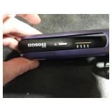 Hoson Cordless Hair Straightener,Portable Mini Flat Iron Travel for Bangs,Short Hair, Rechargeable Curling Iron and Curler 2 in 1,Purple,for Touch Ups