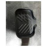 MicoYang Silicone Bathroom Soap Dishes with Drain Spout-Bathroom and Kitchen Sink Organizer,Sponge Holder,Dish Soap Tray,Perfect for Dispenser,Scrubber,Bottle,Cup on Sink or Counter-Black 4.9x3.2
