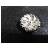 MECCANIXITY 6pcs Rhinestone Flower Sewing Buttons 1 Inch Crystal Shank Buttons for Jewelry Making Cloth DIY Sewing Embellishments, Silver White3 PIECES NEED GLUED BACK ON