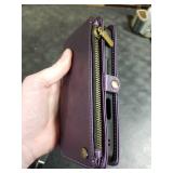 Defencase for iPhone 17 Magnetic Wallet Case Compatible with Magsafe with RFID Blocking Zipper Pocket & Card Holder for Women Men PU Leather Strap Detachable Case for iPhone 17 (6.3 inch), Purple