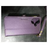 Defencase for iPhone 17 Magnetic Wallet Case Compatible with Magsafe with RFID Blocking Zipper Pocket & Card Holder for Women Men PU Leather Strap Detachable Case for iPhone 17 (6.3 inch), Purple