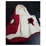 Vecomfy Fleece Lining Extra Warm Dog Hoodie in Winter for Small Dogs Jacket Puppy Coats with Hooded,Red M