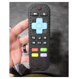 Teething Relief Teethers Toys for Babies 3-6-12 Months Gifts, Food Grade Silicone Sensory Baby Remote Control Teether Bath Toy for Newborn Infant Boy Girl Autism Birthday Christmas Gift, Black