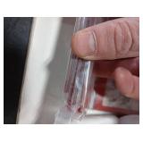 UNIQOOO 8 Pcs Christmas Instax Red Acrylic Picture Frames 8.6 * 5.4cm Polaroid Picture Ornaments, Blank Double-Sided Picture Frames for Polaroid Film, Hanging Photo Ornaments For Xmas Tree