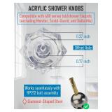 RP2391 Shower Handle Replacement for Delta Clear Acrylic Knob with Offset Hole Compatible with RP212 Ball Assembly Easy-to-Install Shower & Tub Handle Kit