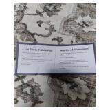 TOPRUUG Washable Oriental Area Rug - 4ft Round Rugs for Living Room Soft Carpet for Bedroom Waterproof Floral Distressed Indoor Stain Resistant Non-Shedding Floor Carpets (Beige, 4ft-Round)