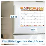 SUNEE Magnetic Calendar for Refrigerator 2026-2027 from October 2025 to June 2027, Fridge Calendar Magnet 21 Months for Family, 8.5x11 Monthly Wall Calendar, Seasonal
