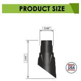 FENCE & DECK RITE Baluster Connectors for 3/4 Metal Balusters, Made with Black Polypropylene 3/4 for Stairs & Decks (Black Polypropylene, Adjustable Baluster Connector BULK)