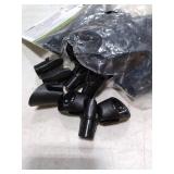 FENCE & DECK RITE Baluster Connectors for 3/4 Metal Balusters, Made with Black Polypropylene 3/4 for Stairs & Decks (Black Polypropylene, Adjustable Baluster Connector BULK)