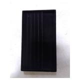 Frebeauty Jewelry Organizer Tray,Stackable Velvet Jewelry Trays,Drawer Inserts Earring Organizer For Women Jewelry Storage Display Case for Rings Stud Necklaces,Set of 4(Black)