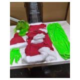 ZZXIAOJIE Green Costumes Kids Costume Long Sleeve Hooded Top and Pants Sets Green Monster Christmas Outfits