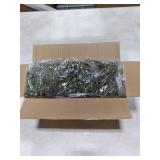 Artgar Christmas Cedar Garland, 6 Ft Realistic Pine Garland, Prelit Christmas Garland with 30 Warm Lights with 8 Light Modes for Mantels Stair Table Indoor Outdoor Winter Xmas Decor (White-Green)