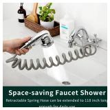ZCONIEY Sink Faucet Sprayer Attachment Hair Pet Rinser Showerhead with Stop Water-saving Function