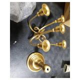 Sziqiqi Candelabra Candle Holder Gold Set of 2-5-stem Metal Candlestick Holders for Taper Candles for Centerpieces Table Wedding Birthday Fireplace Christmas Decor