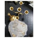 Sziqiqi Candelabra Candle Holder Gold Set of 2-5-stem Metal Candlestick Holders for Taper Candles for Centerpieces Table Wedding Birthday Fireplace Christmas Decor