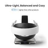 KIWI design K4 Boost Battery Head Strap for Meta Oculus Quest 3/3S, Adjustable VR Headband Accessories with Dual Charge, Extend Playtime & Reduce Facial Stress for Kids and Adults