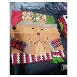 APXPF Christmas Chair Covers Set of 6 Christmas Chair Back Covers for Dining Room Cute Santa Chair Cover Party Chair Covers Christmas Decorations Red