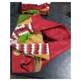 APXPF Christmas Chair Covers Set of 6 Christmas Chair Back Covers for Dining Room Cute Santa Chair Cover Party Chair Covers Christmas Decorations Red