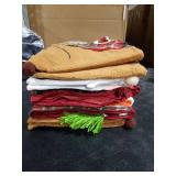 APXPF Christmas Chair Covers Set of 6 Christmas Chair Back Covers for Dining Room Cute Santa Chair Cover Party Chair Covers Christmas Decorations Red