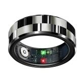 Zyee Syee Smart Ring for Women & Men, Fitness Tracker with Sleep Monitoring, Step Tracker, Blood Oxygen, Heart Rate, Air Gestures, No Subscription Fee, IP68 Waterproof for iOS & Android (Black,8)