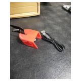 NANWEI Electric Scissors Cordless, Type-C Rechargeable Cardboard Cutter with 2 Blades,4.2V High torque Motor,for Thin Cardboard Fabric Carpet Leather (Red)