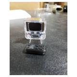 TinyCircuits TinyTV 2 Portable Retro Mini TV 1.14 IPS Screen, Preloaded & Uploadable Videos, USB-C Rechargeable, Knob Controls + Tiny Remote (Clear)