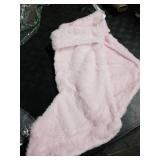 JOVITEC 2 Pieces 20 Inch Christmas Stockings Faux Fur Snowy Christmas Stockings Xmas Fireplace Hanging Stocking Candy Gift Bags for Holiday Decorations (Vivid,Pink)