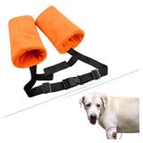 Dog Elbow Protector Fleece Elbow Sleeves with Cotton Pad for Dogs Prevent Injury (Large)