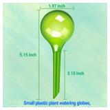 WHTCHSU 2 Pack Small Self-Plant Watering Globes Automatic Plant Waterer Bulbs, Plant Watering System for Indoor and Outdoor Potted Houseplants, Plant Watering Devices (Green, Small Size)