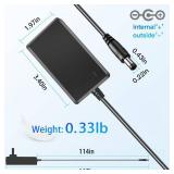 24V 1A Switching Power Supply Adapter 100-240V AC to DC 24V 1A Power Supply, 10ft DC Extension Power Cord with 5.5mm x 2.5/2.1mm DC Plug 10ft Extra Long Cord