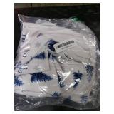 Christmas Kitchen Towels Set of 4, Blue Xmas Tree Snow Hello Winter Merry Christmas Dish Hand Towels, 18x26 Inch Farmhouse Star Snowflake Cleaning for Seasonal Holiday Home Indoor Bathroom Decorations