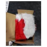 BOSONER Santa Hat, Unisex Velvet Comfort Christmas Hat, Extra Thicken Classic Fur for Christmas New Year Festive Holiday Party Supplies