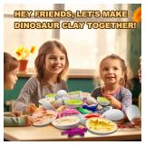 Playdough Dinosaur Eggs Sets for Kids Ages 3-6, Dinosaur Dough Play Molds,Play Clay Accessories Dinosaur Toys Present for 3 4 5 6 7 8 Year Old Girls Boys