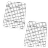 P&P CHEF 8.75 Inch Cooling Baking Rack Set of 2, Stainless Steel Grid Cooking Racks for Roasting Drying Grilling, Oven & Dishwasher Safe, Heavy Duty & Healthy