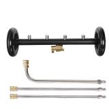 Tool Daily Dual-Function Undercarriage Cleaner,Surface Cleaner for Pressure Washer, 16 Inch, Underbody Car Wash Water Broom with 3 Pieces Extension Wand, 4000 PSI