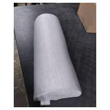 5 STARS UNITED Knee Pillow for Back Sleeping Cooling Cover - Memory Foam Cushion for Sciatica Pain Relief Under Leg Support for Sleeping on Back Half Moon Bolster for Bed, Arctic Gray