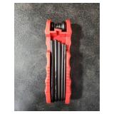 11-Piece Large Folding Hex Key Set SAE (3/32-1/2), Heavy Duty Allen Wrench Set, Portable Tool for Archery, Bike Repair, Furniture, and Basic Home Maintenance (Red)