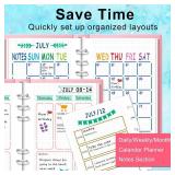 ALODNY Multi Pcs Journal Stencils Set - Time Saving Bullet Journaling Supplies/Accessories Kit -Ultimate Productivity Planner Stencil for Bullet Journal Stencils A5 Dotted Journals